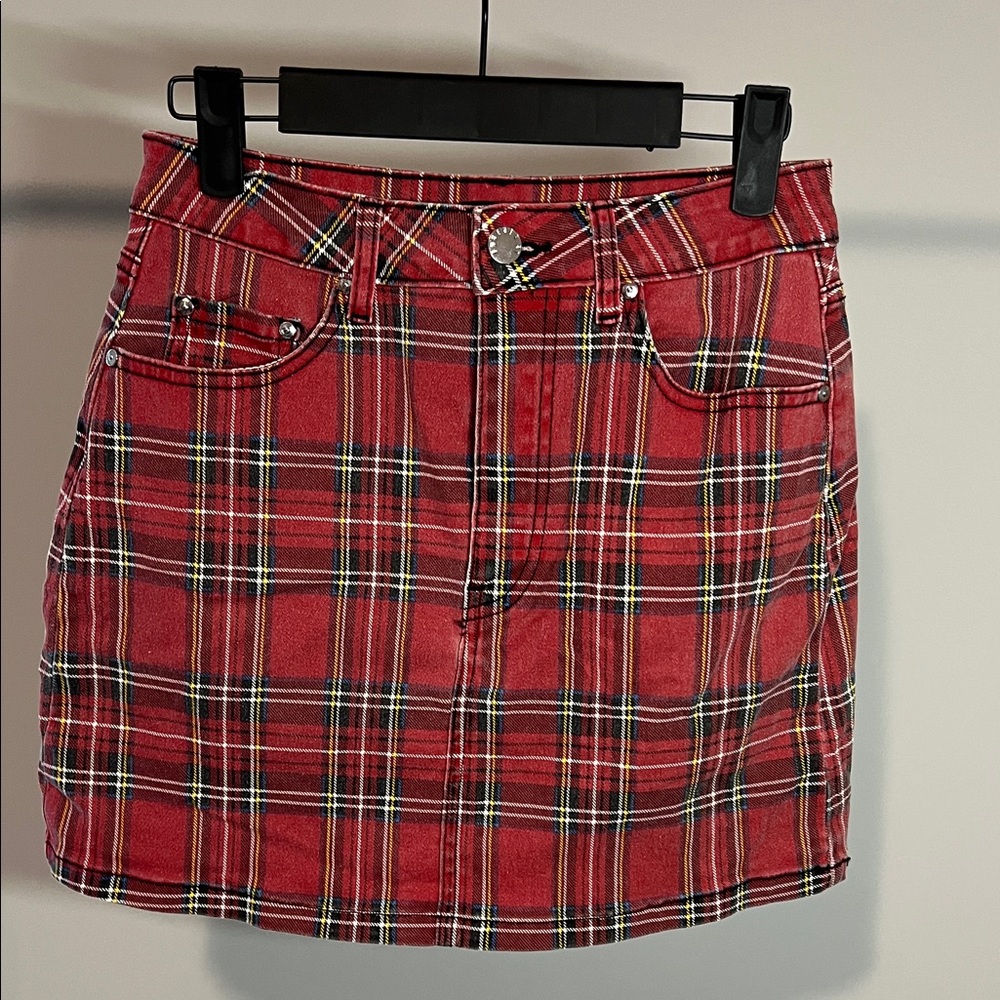 Red Plaid Skirt